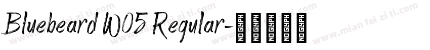 Bluebeard W05 Regular字体转换